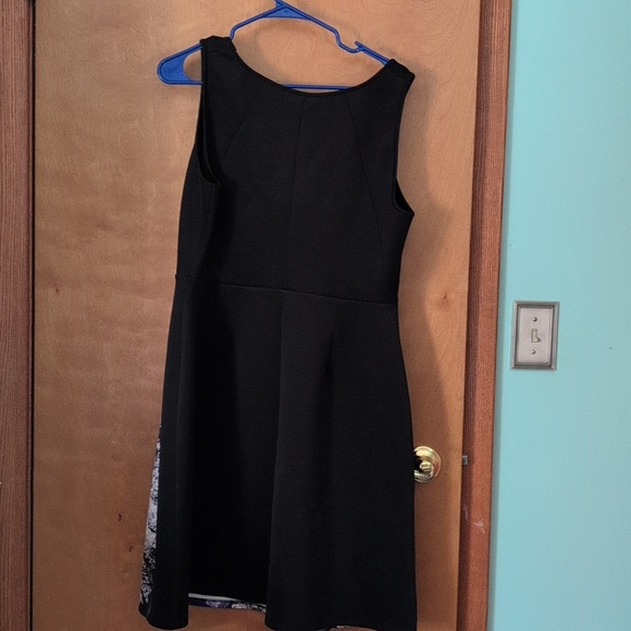 Lane bryant Black and Blue Patterned Sleeveless A-Line Dress - Picture 2 of 4